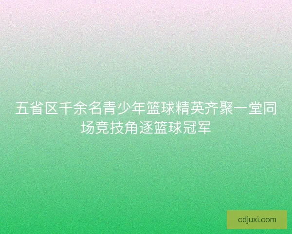 五省区千余名青少年篮球精英齐聚一堂同场竞技角逐篮球冠军